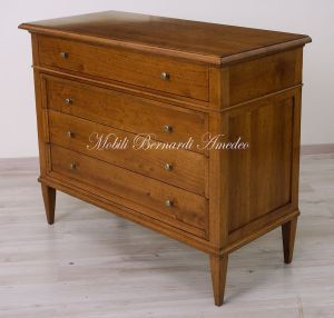 CO16 A Cassettone Noce Massello Cassetti Incorniciati Gambe Spillo 09
